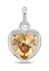 stunning sterling silver heart love November birthstone baby charm